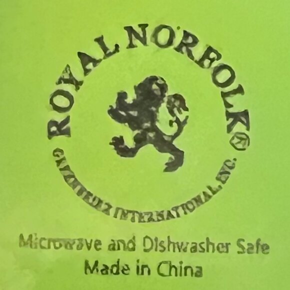 RETRO Royal Norfolk Ribbed Glazed Ceramic Mug in Sante Fe Lime Green Pattern - Picture 4 of 4